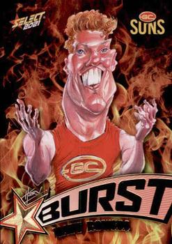 2021 Select AFL Footy Stars - Starburst Caricatures Fire #SP36 Matt Rowell Front